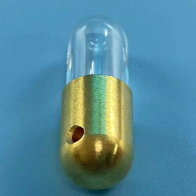 1100 Degrees Work Temperature Fused Silica Transparent Threaded Tube With One End Closed Design